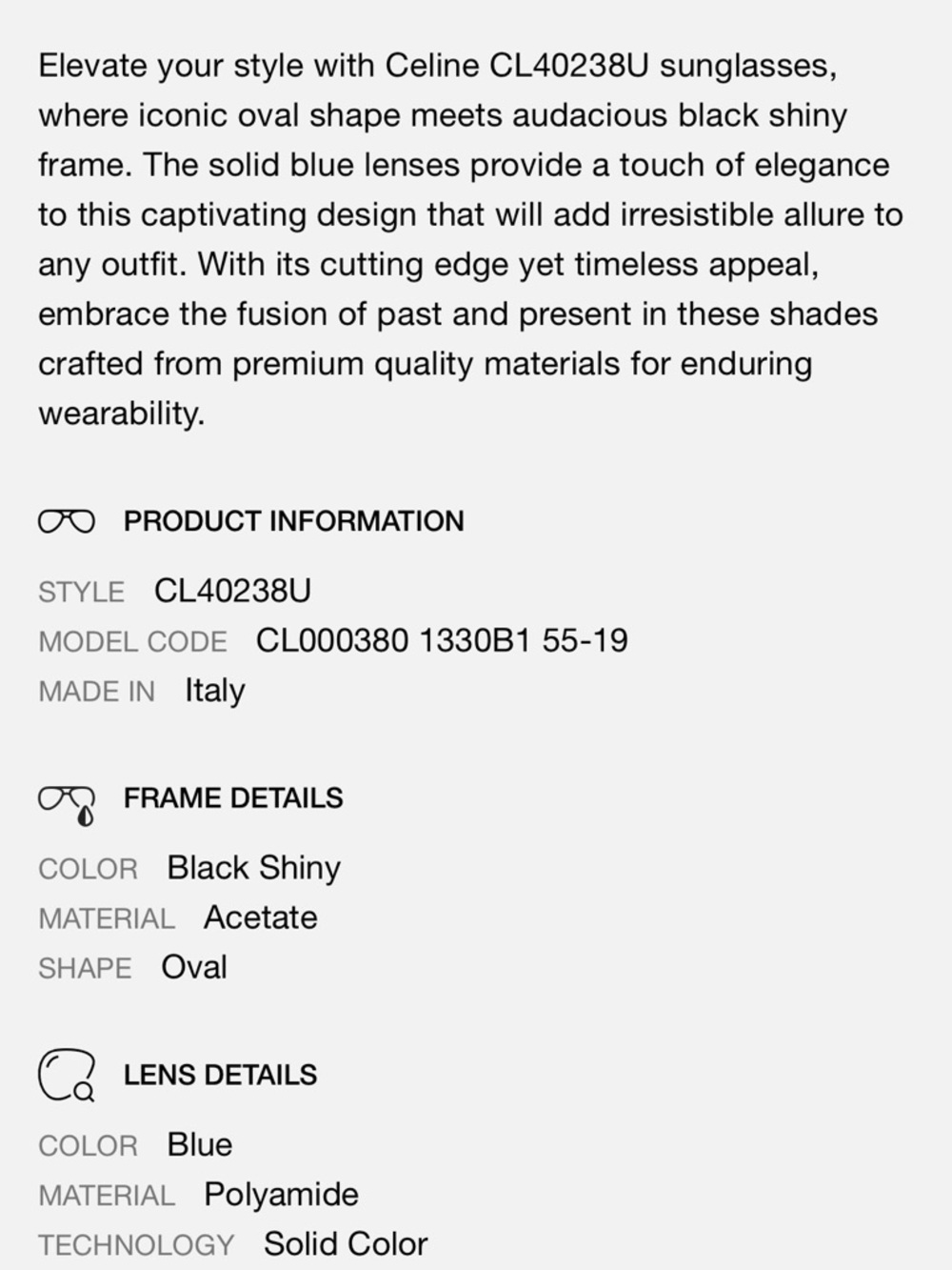 Celine Triomphe Sunglasses - Picture 8 of 8